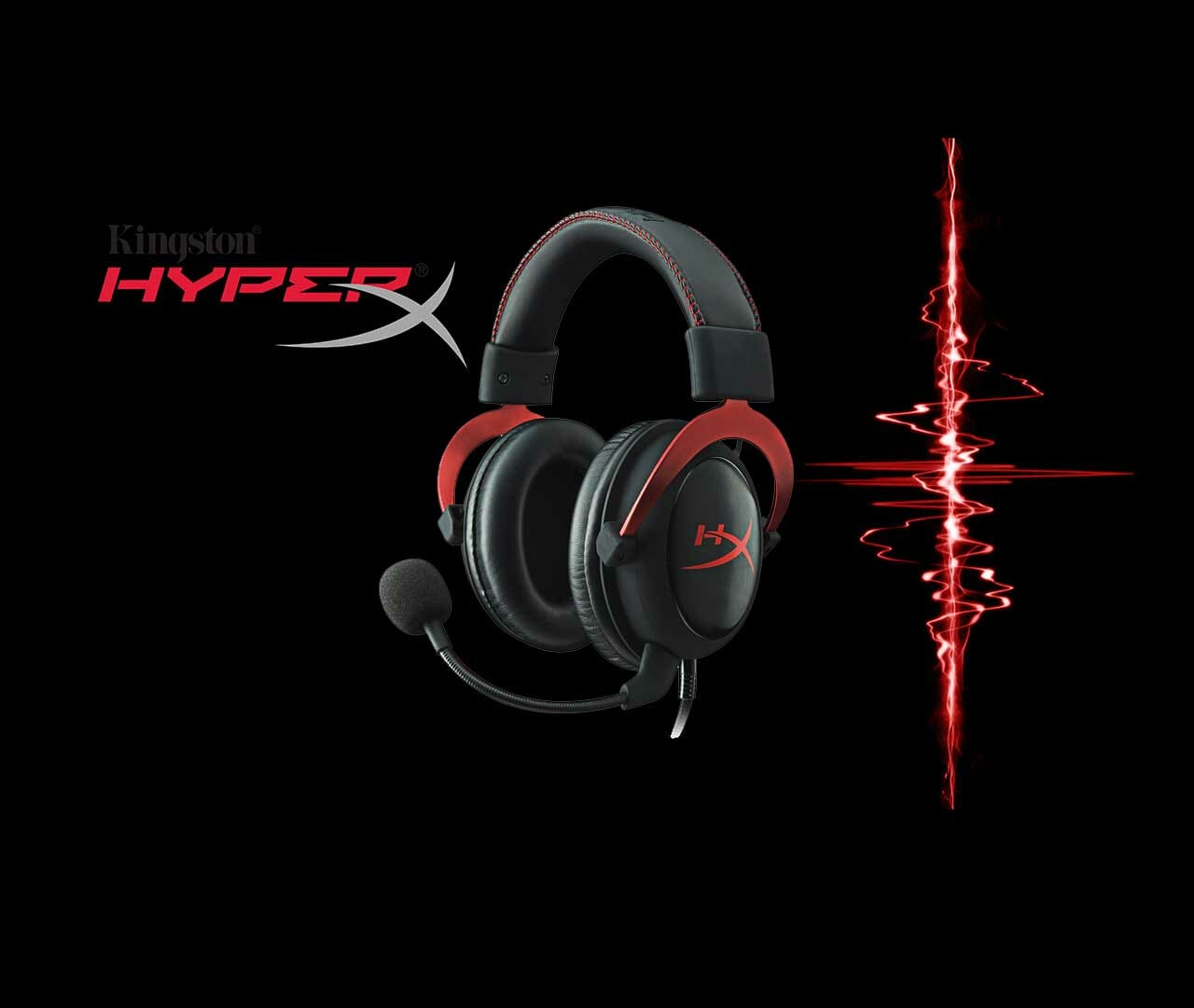 cuffie da gaming nere kingston hyperx cloud 2