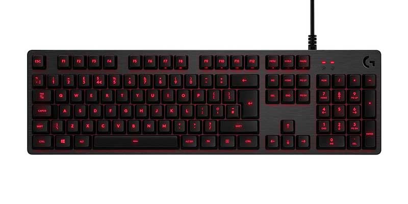 LOGITECH G413 - RECENSIONE 6 Tastiera da gaming nera con luci rosse