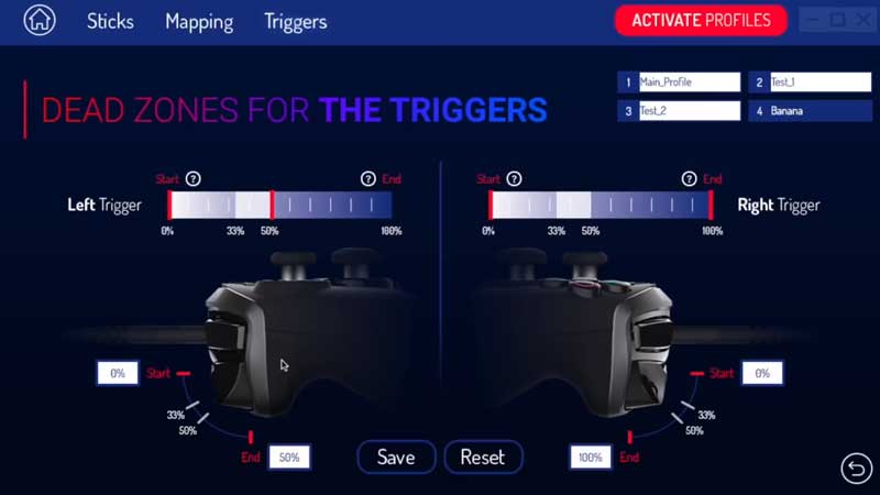 NACON REVOLUTION PRO 2 RECENSIONE 11 Impostazioni trigger tramite il softwar nacon revolution 2