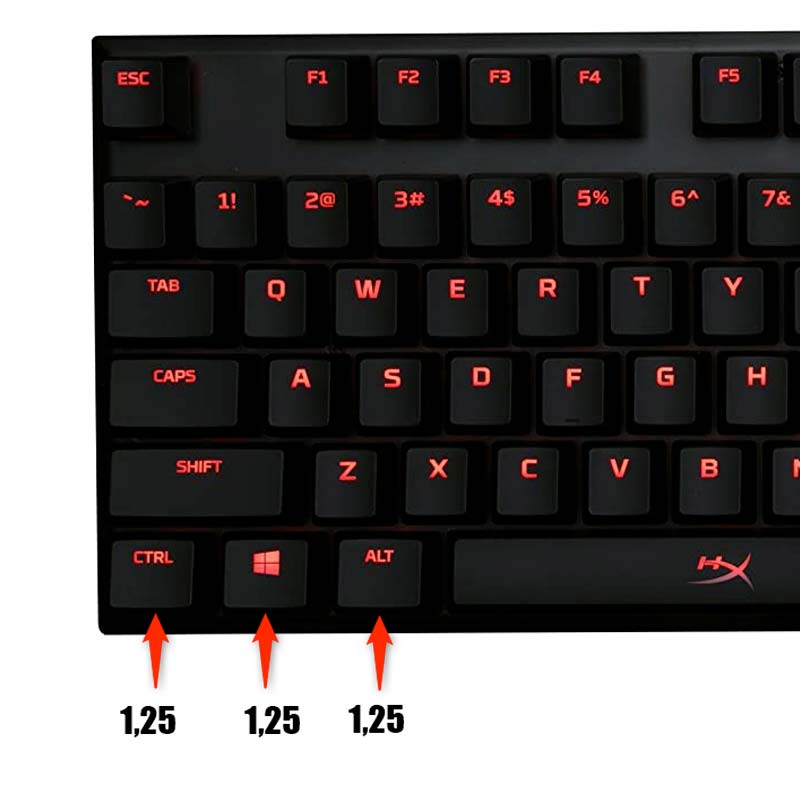 Come scegliere i keycaps perfetti per la tastiera da gaming 7 dimensione tasti Hyperx FPS ALloy