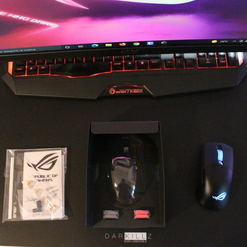 confezione asus rog keris wireless