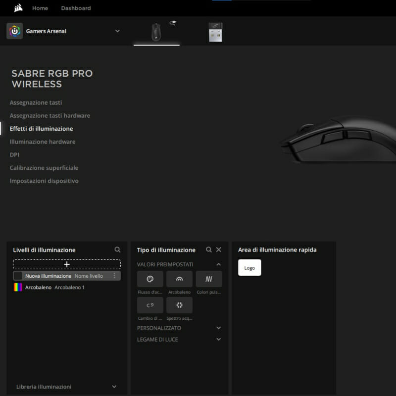 Corsair Sabre RGB Pro Wireless: la recensione 13 illuminazione icue