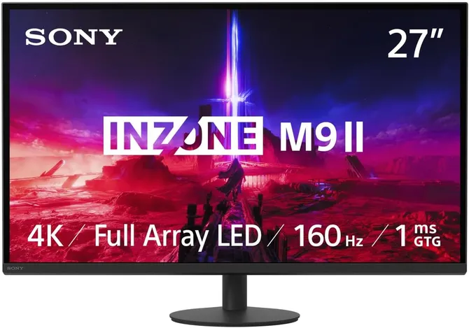 I migliori monitor per PS5 120Hz HDMI 2.1 15 Monitor Sony INZONE M9 II da 27 pollici con risoluzione 4K UHD, frequenza di aggiornamento 160Hz e porte HDMI 2.1, ideale per gaming su PS5.
