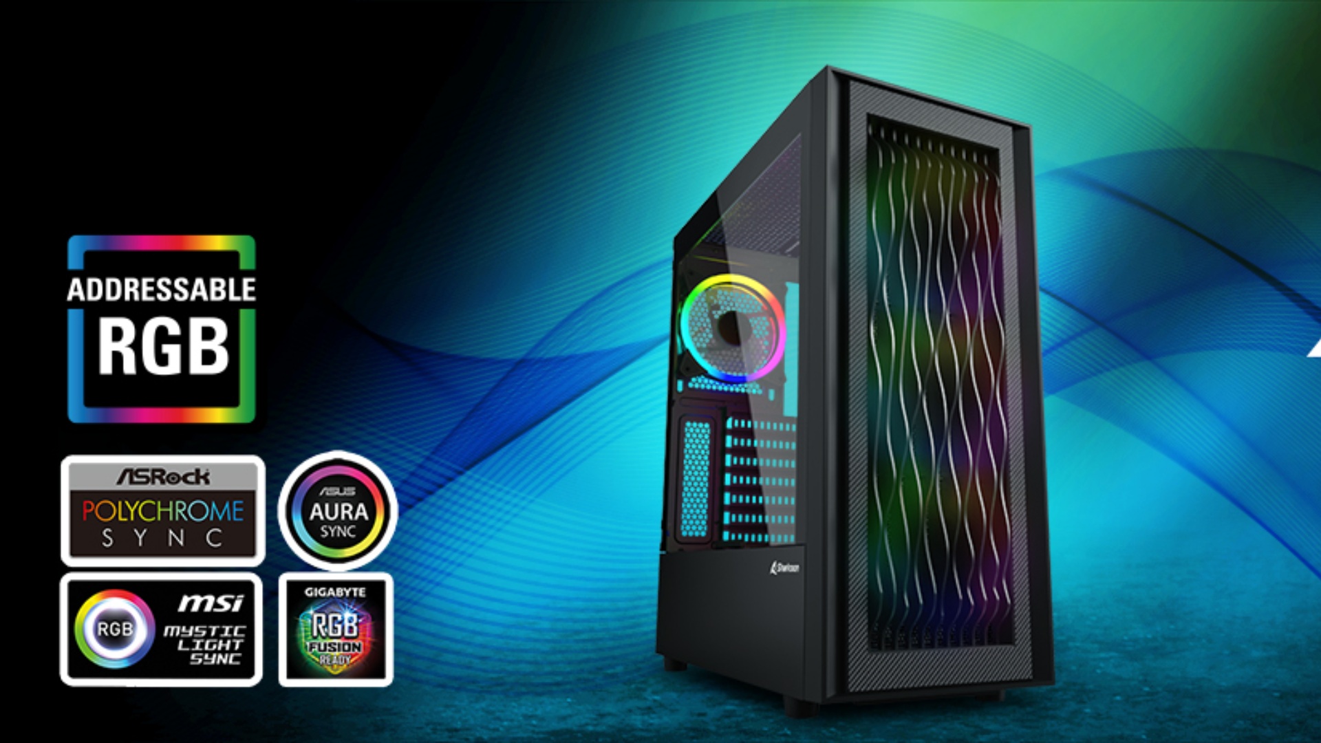 case sharkoon rgb wave