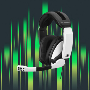Cuffie per xbox series x con sfondo con onde sonore verdi e bollino Designed for Xbox"