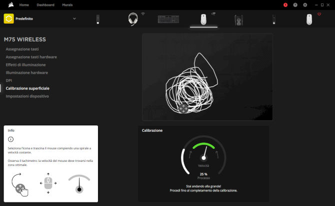 Corsair M75 Wireless: Recensione 20 Corsair M75 Wireless ICUE software 1 1