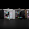 Immagine che ritrae 4 varianti del case Corsair 2500D per la recensione
